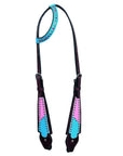 HILASON Western Horse Headstall Tack Genuine American Leather Dark Brown