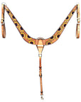 HILASON Western Horse Breast Collar Tack Genuine American Leather Tan