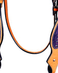 HILASON Western Horse Headstall Tack Genuine American Leather Tan