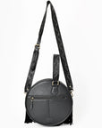 AMERICAN DARLING Tooled Leather Canteen Bag Fringe Turquoise Beading