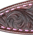 HILASON Western Horse Halter Noseband Genuine American Leather Dark Brown