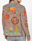 American Darling Women’s Western Embroidered Blazer Jacket Cowgirl Rodeo NFR Vintage Cactus Wagon Tailored Fashion Coat