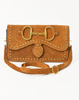 American Darling Suede Crossbody Handbag for Women, Western Studded Flap Shoulder Style