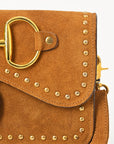 American Darling Suede Crossbody Handbag for Women, Western Studded Flap Shoulder Style