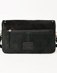 Soft Suede Crossbody Bag With Western Studded Flap For Everyday Women Essentials