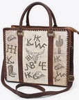 American Darling Breifcase Hair On Genuine Leather Women Bag W.