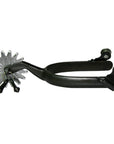 HILASON Black Steel Jingle Bob Spurs Men 2" Shank & 1/2" Band