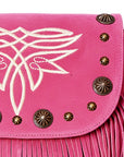 American Darling Women's Crossbody Bag Western Genuine Suede Leather Handbag