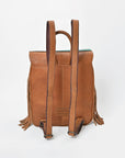 American Darling Western Cowhide & Turquoise Tooled Leather Fringe Backpack
