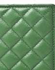 NEVER MIND Quilted Leather Continental Bifold Wallet Organizer