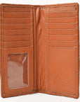 NEVER MIND Quilted Leather Continental Bifold Wallet Organizer