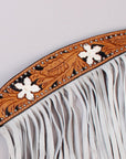 Hilason Western Horse Hand Tooled Genuine Leather Breast Collar Tan