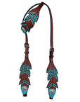 HILASON Western Horse American Leather Headstall Tack Dark Brown