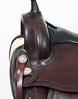 HILASON Western Horse Saddle American Leather Flex Tree Trail & Pleasure Brown