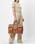 American Darling Hand-Tooled Genuine Leather Briefcase Bag