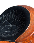 Comfytack Premium Western Leather Horse Saddle – Hand-Tooled Floral Design, Comfortable Fit, Durable Riding Tack