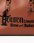 Magnolia Rodeo Genuine Leather Embroidered Tote Bag Black | Houston Livestock Show and Rodeo