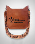 Showground Rodeo Genuine Leather Embroidered Crossbody Bag Hand-Tooled Floral Strap Purse | Houston Livestock Show and Rodeo
