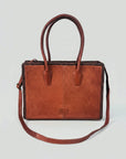 Heritage Rodeo Genuine Leather Black Embroidered Tote Bag Western Whipstitch Handbag | Houston Livestock Show and Rodeo