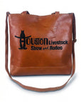 Everyday Rodeo Genuine Leather Black Embroidered Tote Bag | Houston Livestock Show and Rodeo