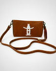 Frontier Rodeo Genuine Leather White Embroidered Organizer Bag | Houston Livestock Show and Rodeo