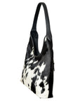 American Darling Black & White Genuine Cowhide Hobo Shoulder Bag