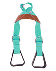 Hilason Saddle Buddy Kids Stirrup Adjustable Black Nylon with Genuine Cow Leather