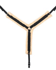 HILASON Fleece Lined Y-Style Breast Collar - Western Comfort Padding, Adjustable Nylon Webbing Cream/Black