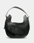 Laurel Spring Rodeo Genuine Hair On Leather hand tooled hobo bag Black & White | Houston Livestock Show & Rodeo