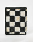 American Darling Genuine Cowhide Leather Wallet for Men – Black & White Patchwork Hair-On Bifold Wallet