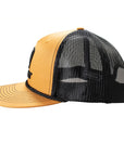ARIAT Men’s Tan 5-Panel Snapback Cap – 3D Embroidered Logo & Shield, Mesh Back