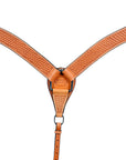 HILASON Western Horse Headstall Breast Collar Set Tack Genuine American Leather Basket Weave Tan
