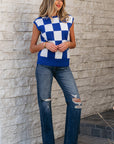 Dulce Dark Cherckerboard Sweater