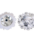 Western Screw Back Concho Silver Engraved Round Berry Saddle Horse 1.5 In