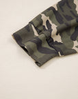 Plus Size Camo Patchwork Raw Hem Sweatshirt