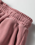 Solid Textured Knit Pullover and Shorts Set