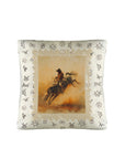 Baha Ranch Vintage Rodeo Stamp Throw Pillow Made in America