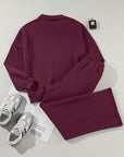 Solid Zip-Up Jacket and Drawstring Pants Set