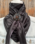 35X35" Solid Black Wild Rag / Scarf WRS4 - Western Concho Wild Rag Slides - Assorted