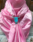 35X35" Solid Pink Wild Rag / Scarf WRS27 - Western Concho Wild Rag Slides - Assorted