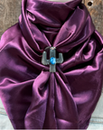 35X35" Solid Plum Wild Rag / Scarf WRS21 - Western Concho Wild Rag Slides - Assorted