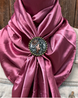 35X35" Solid Rose Wild Rag / Scarf WRS6 - Western Concho Wild Rag Slides - Assorted