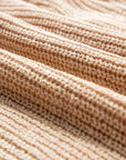 Contrast Stripe 3/4 Sleeve Crew Neck Sweater
