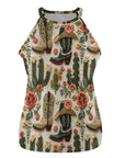 Baha Ranch Cactus Boots Tank Top