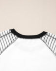 Alaia Sleeve Raglan Patchwork Top