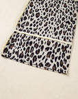 Plus Size Leopard Reverse Seam Patch Pocket Pants