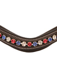 ExionPro Designer Red, Blue & White linked Crystal Browband