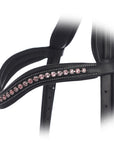 ExionPro Elegant Soft Padded Light Rose, Light Amethyst Colored Crystal Browband