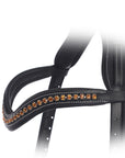 ExionPro Elegant Deep Curved Soft Padded Topaz Crystal Decorated Browband