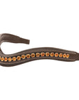 ExionPro Elegant Deep Curved Soft Padded Topaz Crystal Decorated Browband